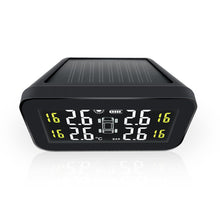 Load image into Gallery viewer, Car Tire Pressure Monitor System Wireless TPMS Solar Power Intelligent Adjustable LCD Screen 4 Tire Smart With Big Screen