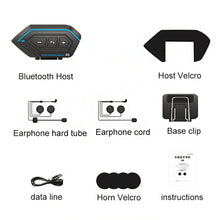 Load image into Gallery viewer, Motorcycle Helmet Headset Motorbike BT Interphone Bluetooth Helmet Intercom Stereo Headset for Cell Phone 2 Rider X6