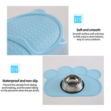 Load image into Gallery viewer, Waterproof Pet Mat for Dog Cat Silicone Pet Food Pad Pet Bowl Drinking Mat Dog Feeding Placemat Easy Washing