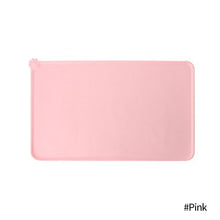 Load image into Gallery viewer, Anti-slip Solid Color Silicone Pad Pets Bowl Waterproof Pet Food Mat For Dog Cat Drinking Mat Feeding Placemat Easy Washing