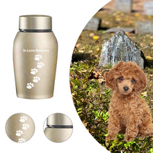 Load image into Gallery viewer, Golden/Red/Blue/Grey Stainless steel Urns Pets Dog Cat Birds Mouse Cremation Ashes Urn Keepsake Casket Columbarium Pets Memorials