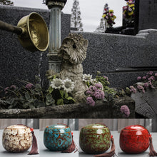 Load image into Gallery viewer, Color Pet Ceramic Canister Memorial Pet Urn Seal Pot Big Keepsake Casket Porcelain Jar Pet Ashes Storage Memento Burial Holder