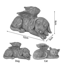 Load image into Gallery viewer, Pet Dog Cat Memorial Statue Indoor Outdoor Home Garden Puppy Kitty with Angel Figurine Resin Craft Sculpture Garden Decoration