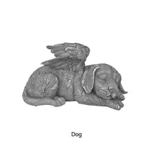 Load image into Gallery viewer, Pet Dog Cat Memorial Statue Indoor Outdoor Home Garden Puppy Kitty with Angel Figurine Resin Craft Sculpture Garden Decoration