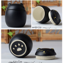 Load image into Gallery viewer, Cat Shape Pet Ceramic Canister Memorial Pet Urn Seal Pot Big Keepsake Casket Porcelain Jar Pet Ashes Storage Memento Burial Holder