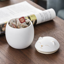 Load image into Gallery viewer, Cat Shape Pet Ceramic Canister Memorial Pet Urn Seal Pot Big Keepsake Casket Porcelain Jar Pet Ashes Storage Memento Burial Holder