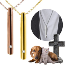 Load image into Gallery viewer, Pet Urn Titanium Steel Minimalist Perfume Pendant Necklace Memorial Ashes Storage Bottles Fashion Jewelry