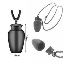 Load image into Gallery viewer, Pet Urn Decorative Pendant Jewelry Openable Earthen Jar Columbarium Shape Pendant for Men Women Stylish Perfume Holder Ashes Cremation Urn Punk Rock Necklace