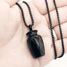 Load image into Gallery viewer, Pet Urn Decorative Pendant Jewelry Openable Earthen Jar Columbarium Shape Pendant for Men Women Stylish Perfume Holder Ashes Cremation Urn Punk Rock Necklace