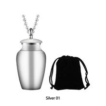 Load image into Gallery viewer, Pet Urn Decorative Pendant Jewelry Openable Earthen Jar Columbarium Shape Pendant for Men Women Stylish Perfume Holder Ashes Cremation Urn Punk Rock Necklace