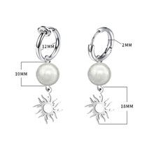 Load image into Gallery viewer, Irregular Fashion Alloy Hollow Out Sun Reflective Pearl Drop Earrings for Women Olivet Earrings Vintage Earrings Party Jewelry