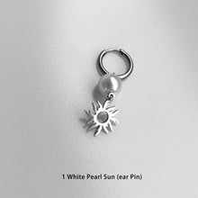 Load image into Gallery viewer, Irregular Fashion Alloy Hollow Out Sun Reflective Pearl Drop Earrings for Women Olivet Earrings Vintage Earrings Party Jewelry