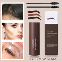 Load image into Gallery viewer, 1 Set Eyebrow Powder Stamp Eye Brow Stencil Stamp Kit with Brush Waterproof Long Lasting Eyebrow Professional Brow Powder Stamp