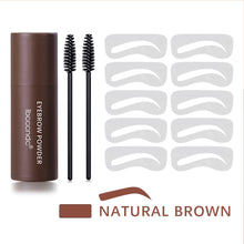 Load image into Gallery viewer, 1 Set Eyebrow Powder Stamp Eye Brow Stencil Stamp Kit with Brush Waterproof Long Lasting Eyebrow Professional Brow Powder Stamp