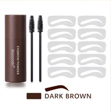 Load image into Gallery viewer, 1 Set Eyebrow Powder Stamp Eye Brow Stencil Stamp Kit with Brush Waterproof Long Lasting Eyebrow Professional Brow Powder Stamp