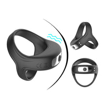 Load image into Gallery viewer, Vibrating Ring Penis Delay Ejaculation Cockring for Couples Enhancing Harder Erection Cock Lock Ring Vibrator Sex Toy for Men