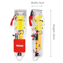 Load image into Gallery viewer, Rechargeable Transparent Body Hair Cutting Machine Hair Trimmer Cover White or Red Base 7300rpm Household NG-108 Hair Clippers