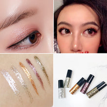 Load image into Gallery viewer, Mini Glitter Metallic Shiny Eyeshadow Liquid Eyeliner Portable Eye Liner Pen-Waterproof Makeup Pigment Pearlized Eyeshadow