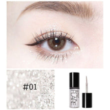 Load image into Gallery viewer, Mini Glitter Metallic Shiny Eyeshadow Liquid Eyeliner Portable Eye Liner Pen-Waterproof Makeup Pigment Pearlized Eyeshadow