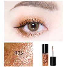Load image into Gallery viewer, Mini Glitter Metallic Shiny Eyeshadow Liquid Eyeliner Portable Eye Liner Pen-Waterproof Makeup Pigment Pearlized Eyeshadow