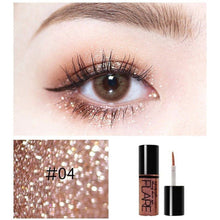 Load image into Gallery viewer, Mini Glitter Metallic Shiny Eyeshadow Liquid Eyeliner Portable Eye Liner Pen-Waterproof Makeup Pigment Pearlized Eyeshadow