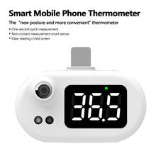Load image into Gallery viewer, Portable Mini Cell Phone Thermometer Infrared Thermometer LED Digital Display Non-Contact Temperature USB/Type C Interface Compatible with Android Apple Phone
