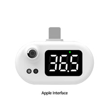 Load image into Gallery viewer, Portable Mini Cell Phone Thermometer Infrared Thermometer LED Digital Display Non-Contact Temperature USB/Type C Interface Compatible with Android Apple Phone