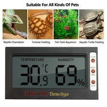 Load image into Gallery viewer, Reptile Tank Digital Temperature & Humidity Meter Large LCD Screen Thermometer Hygrometer Temp Humidity Monitor Meter for Lizard Tortoise Fish Keeping