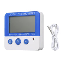 Load image into Gallery viewer, Indoor & Outdoor Digital Temperature Meter with Alarm LCD Thermometer Temp Monitor Gauge for Refrigerator