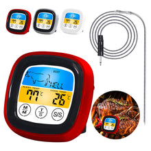 Load image into Gallery viewer, Digital Meat Thermometer for Cooking LCD Touchscreen Food Thermometer Kitchen Timer with Backlight BBQ Oven Cooking Thermometer
