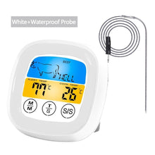 Load image into Gallery viewer, Digital Meat Thermometer for Cooking LCD Touchscreen Food Thermometer Kitchen Timer with Backlight BBQ Oven Cooking Thermometer