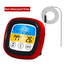 Load image into Gallery viewer, Digital Meat Thermometer for Cooking LCD Touchscreen Food Thermometer Kitchen Timer with Backlight BBQ Oven Cooking Thermometer