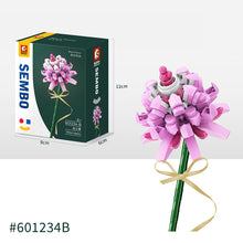 Load image into Gallery viewer, Flower Building Blocks Bricks 3D Model Toy Home Decoration Floral Plant Chrysanthemum Rose Flower Assembly Brick Girl Toy Child Gift