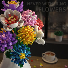 Load image into Gallery viewer, Flower Building Blocks Bricks 3D Model Toy Home Decoration Floral Plant Chrysanthemum Rose Flower Assembly Brick Girl Toy Child Gift