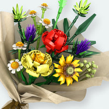 Load image into Gallery viewer, Flower Bouquet Building Blocks Bricks 3D Model Toy Home Decoration Floral Plant Rose Flower Sunflower Assembly Brick Girl Toy Child Gift