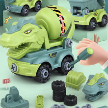 Load image into Gallery viewer, Children's Assembly Construction Toy Dinosaur Engineering Car Excavator Truck Educational DIY Model Car Toys for Kids Boy Child Gifts