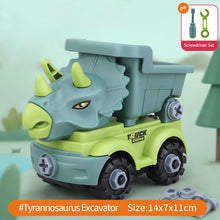 Load image into Gallery viewer, Children's Assembly Construction Toy Dinosaur Engineering Car Excavator Truck Educational DIY Model Car Toys for Kids Boy Child Gifts