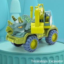 Load image into Gallery viewer, Children Dinosaur Engineering Car Toys Kids Large Size Transport Excavator Vehicles Carrier Truck Toy Pull Back Vehicle Gifts
