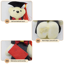 Load image into Gallery viewer, Doctor Bear Plush Toy Graduation Flower Bouquet Bear Doll Decoration DR. Bear Gifts
