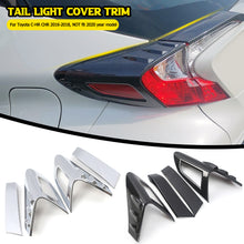 Load image into Gallery viewer, 4Pcs/Set Rear Back Lamp Tail Light Cover Trim Carbon Fiber Silver for Toyota CHR C-HR 2016-2018