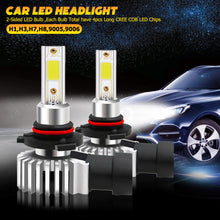 Load image into Gallery viewer, 2Pcs Car H7 H8 H1 H3 hb3 LED Headlight COB H4 9005 9006 Bulb Headlamp led Headlight Motorcycle 12V 60W 12000LM