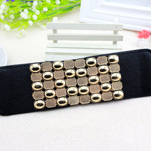 Load image into Gallery viewer, Women Elastic Waist Belt Versatile Elastic Decorative Wide Belt Dress Skirt Waist Elastic Belts