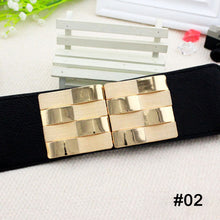 Load image into Gallery viewer, Women Elastic Waist Belt Versatile Elastic Decorative Wide Belt Dress Skirt Waist Elastic Belts