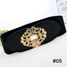 Load image into Gallery viewer, Women Elastic Waist Belt Versatile Elastic Decorative Wide Belt Dress Skirt Waist Elastic Belts