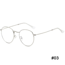 Load image into Gallery viewer, Art Style Anti-blue Light Flat Glasses Metal Frame Glasses Blocking Filter Computer Glasses Transparent Glasses