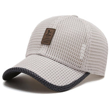 Load image into Gallery viewer, Men Baseball Cap Outdoor Sun Hat Breathable Mesh Peaked Cap Sunscreen Cap Adjustable Cotton Casual Cap
