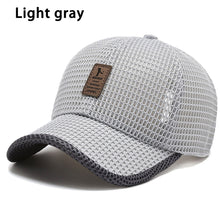 Load image into Gallery viewer, Men Baseball Cap Outdoor Sun Hat Breathable Mesh Peaked Cap Sunscreen Cap Adjustable Cotton Casual Cap