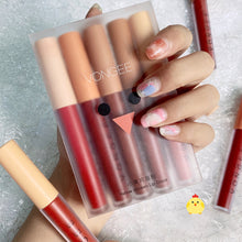 Load image into Gallery viewer, 5pcs/set Velvet Lip Gloss Matte Lip Gloss Long Lasting Moisture Lip Gloss Lipstick Lips Makeup Cosmetic
