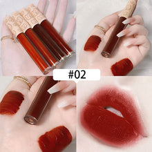 Load image into Gallery viewer, 4 Colors Velvet Lip Glaze Mist Glaze Mud Moisturizing Lip Glaze Lip Gloss Lipstick Lips Makeup Cosmetic