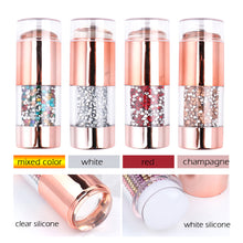 Load image into Gallery viewer, Nail Art Double Head Stamp Nail Art Pattern Transfer Tool 3cm Nail Silicone Head with Manicure Scraper Kits